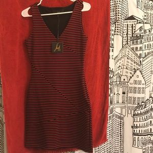 Red & black short striped dress.Jack by BB Dakota